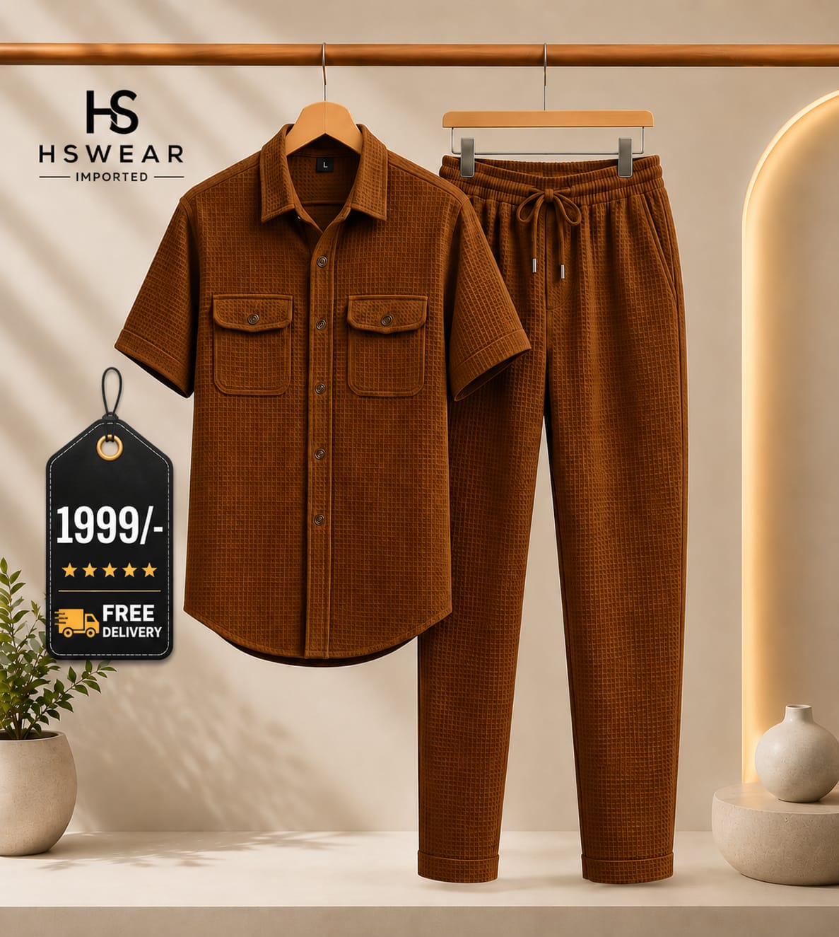 Safari Tracksuit Set (shirt+Trouser) Premium Fabric 100%