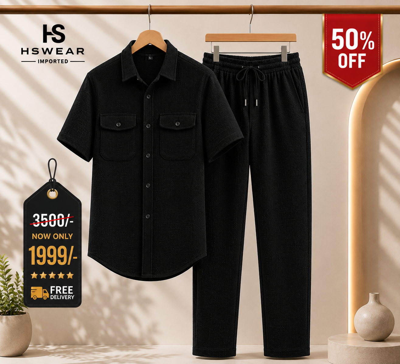 Safari Tracksuit Set (shirt+Trouser) Premium Fabric 100%
