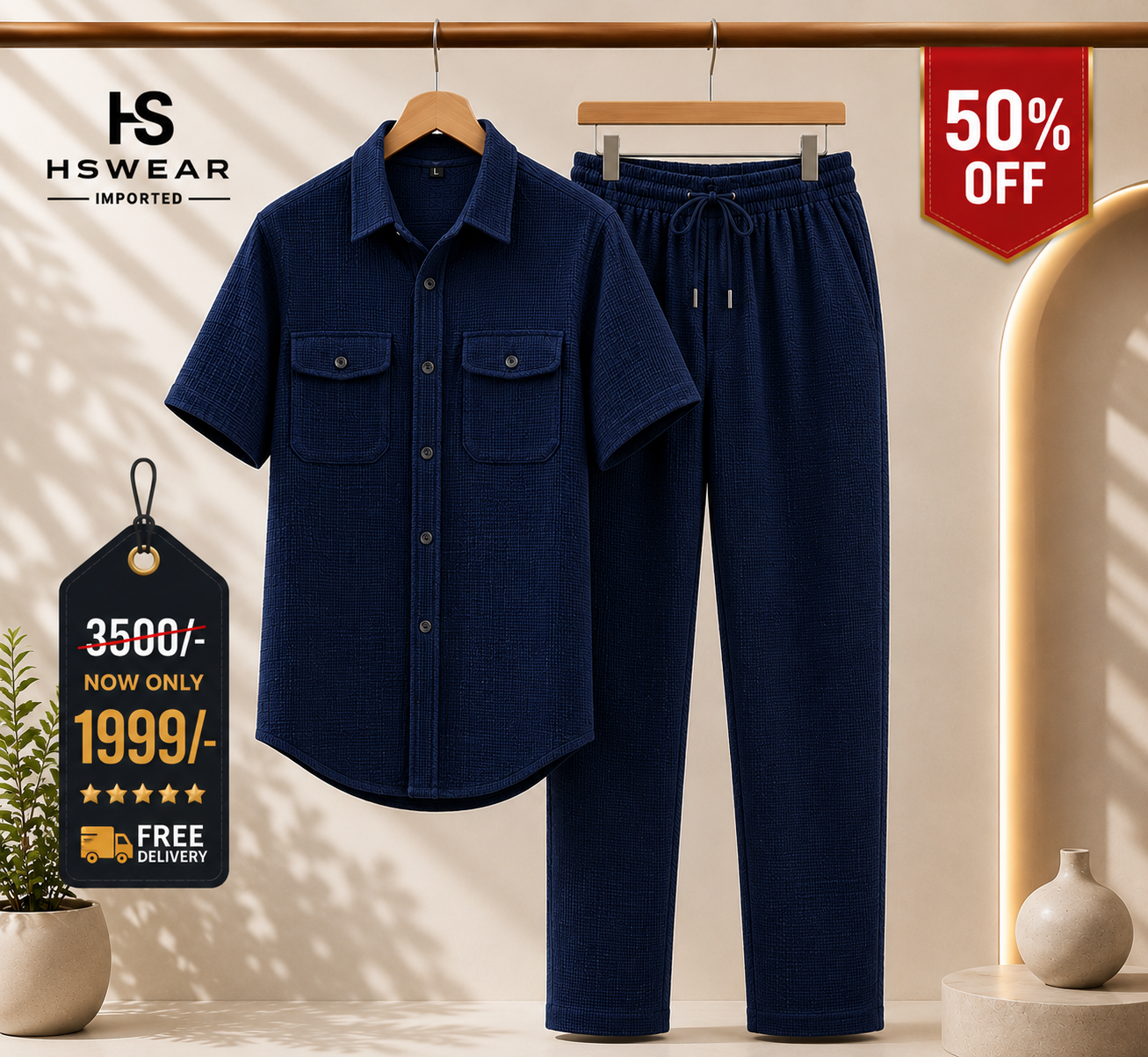 Safari Tracksuit Set (shirt+Trouser) Premium Fabric 100%