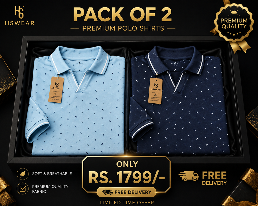 PREMIUM PRINTED POLO SHIRTS PACK OF 2
