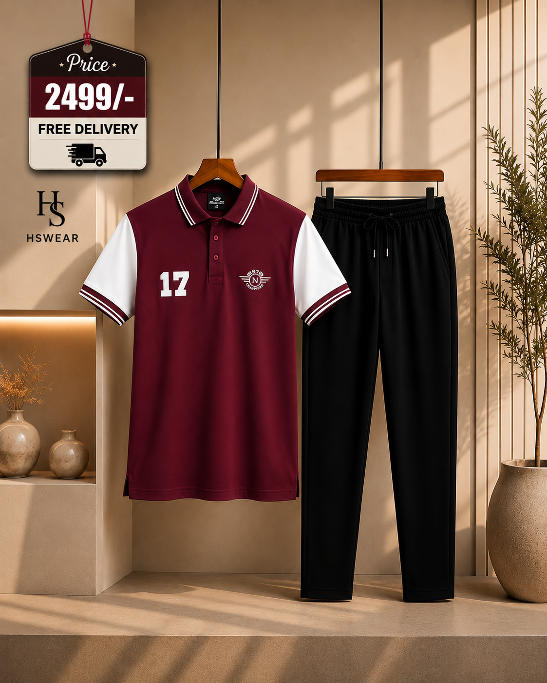 HSWEAR Premium Polo Shirt & Trouser Set 17 No