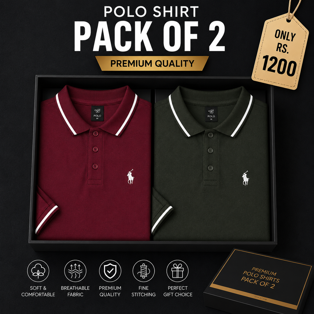 Product Details – Premium Polo Shirt (Pack of 2)