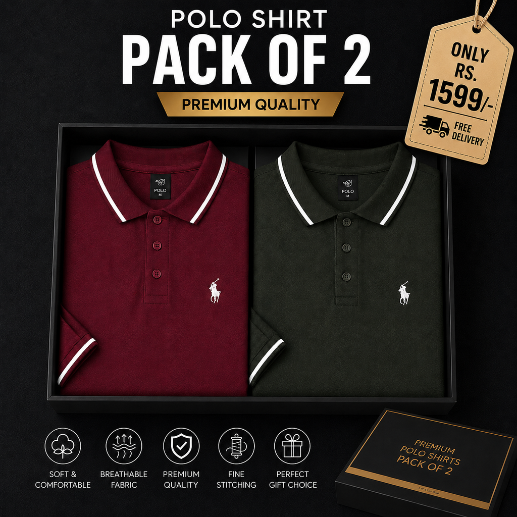 Product Details – Premium Polo Shirt (Pack of 2)