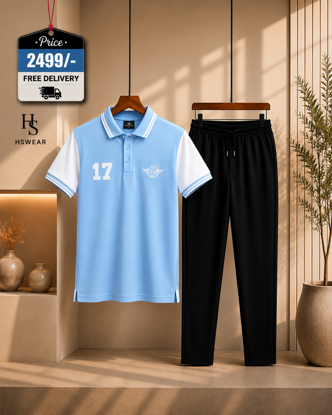 HSWEAR Premium Polo Shirt & Trouser Set 17 No