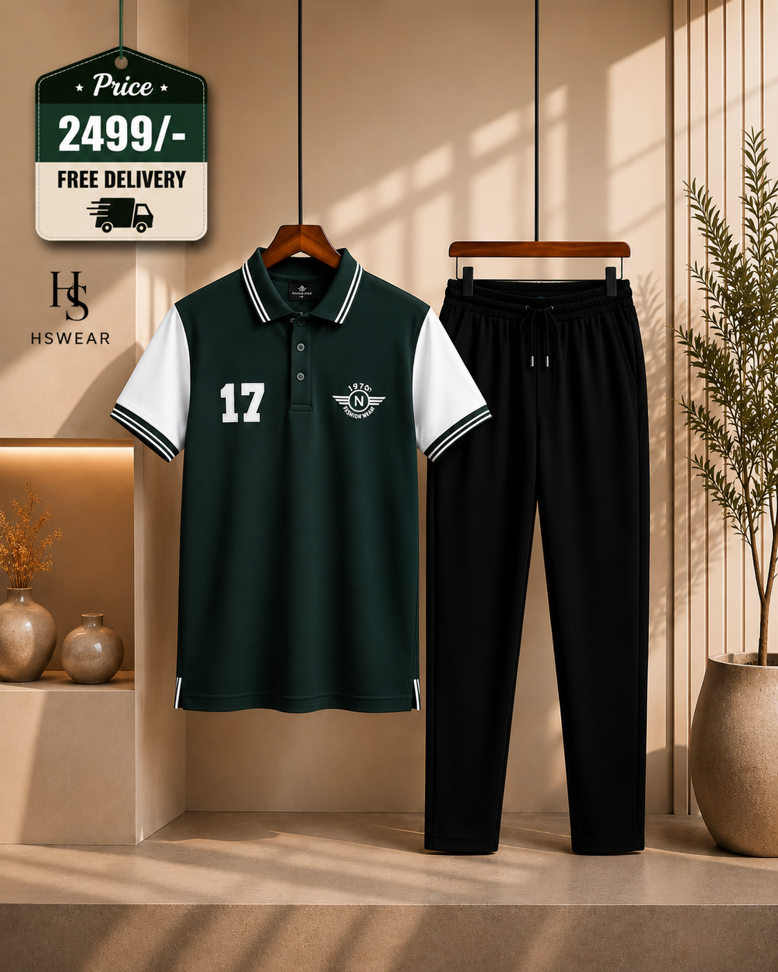 HSWEAR Premium Polo Shirt & Trouser Set 17 No