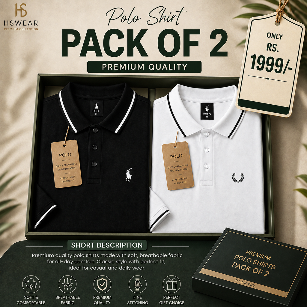 Product Details – Premium Polo Shirt (Pack of 2)