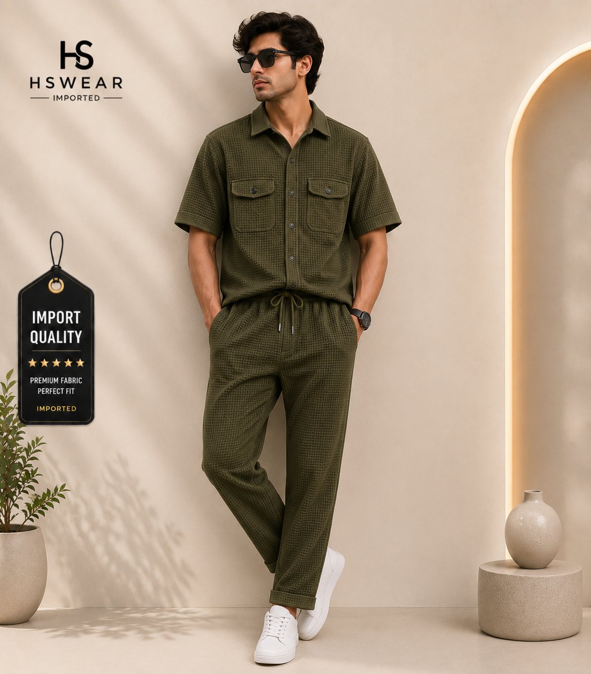 Safari Tracksuit Set (shirt+Trouser) Premium imported Fabric 100%