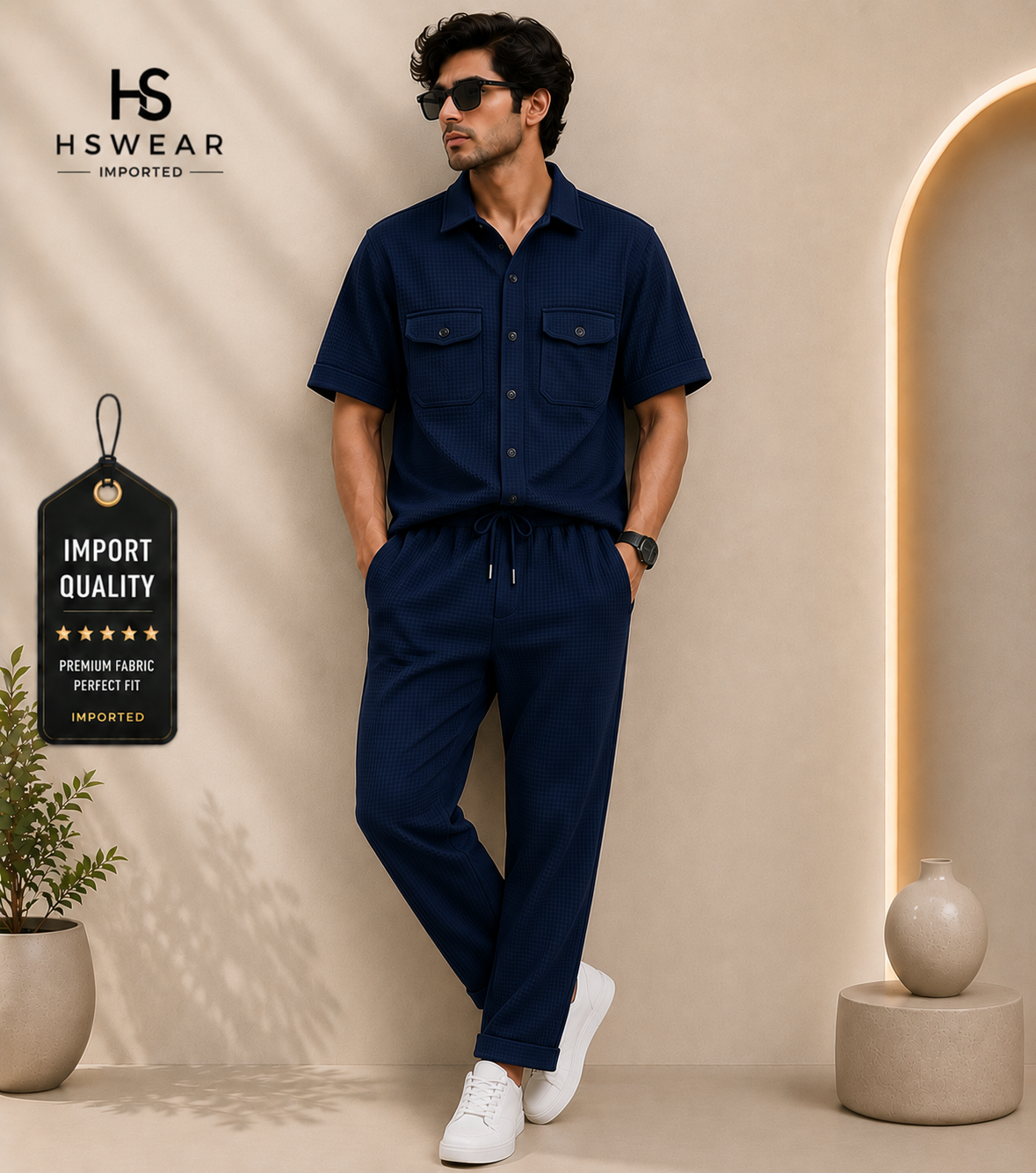 Safari Tracksuit Set (shirt+Trouser) Premium imported Fabric 100%