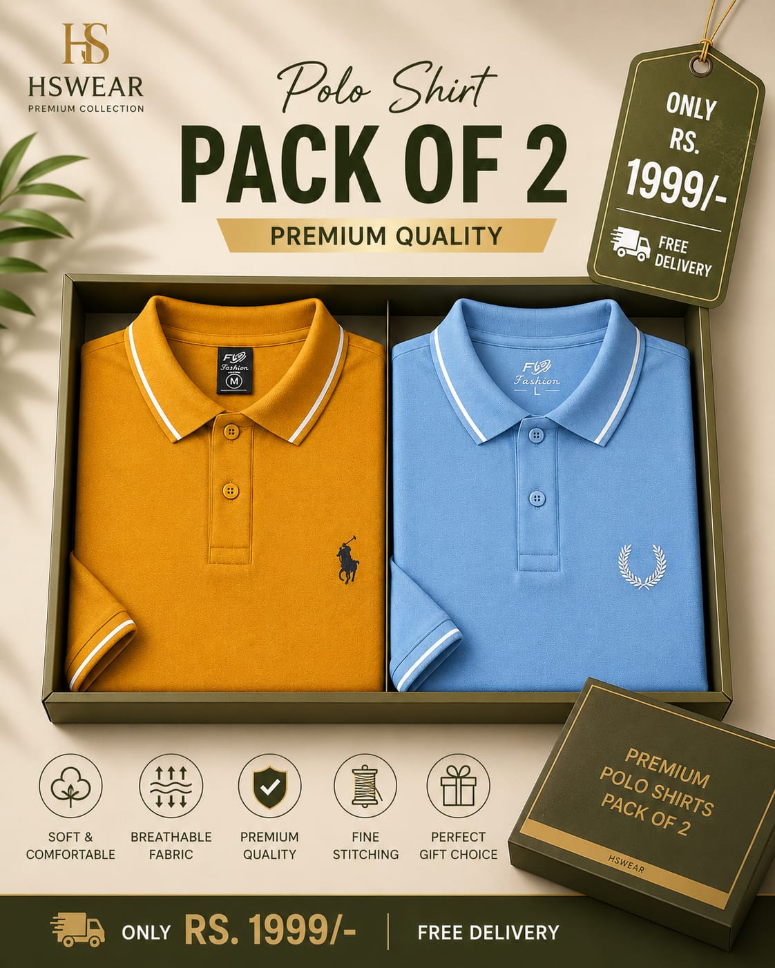 Product Details – Premium Polo Shirt (Pack of 2)