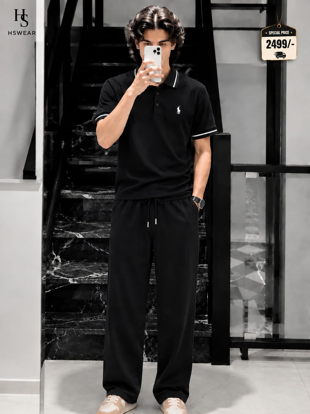 Men's Polo Shirt & Trouser Set 2 -Piece  Set | Premium Quality Casual Wear ✨